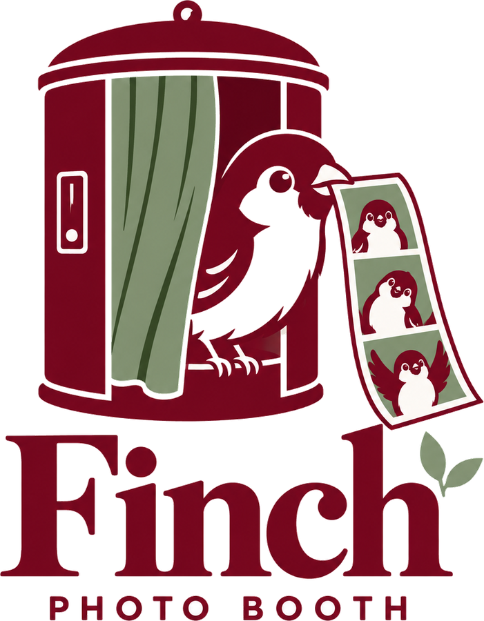 Illustration of the Finch photo booth printing a photo strip